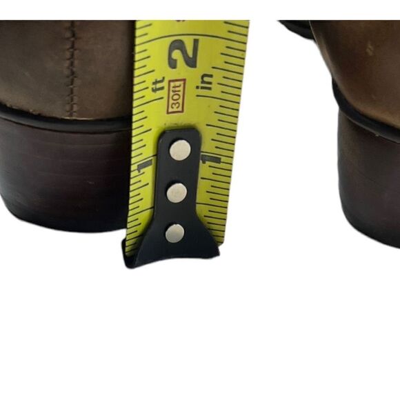 Taos Women's Slip-On Samba Leather Mary Jane Heeled Shoes Light Brown Size 9 - Picture 8 of 10